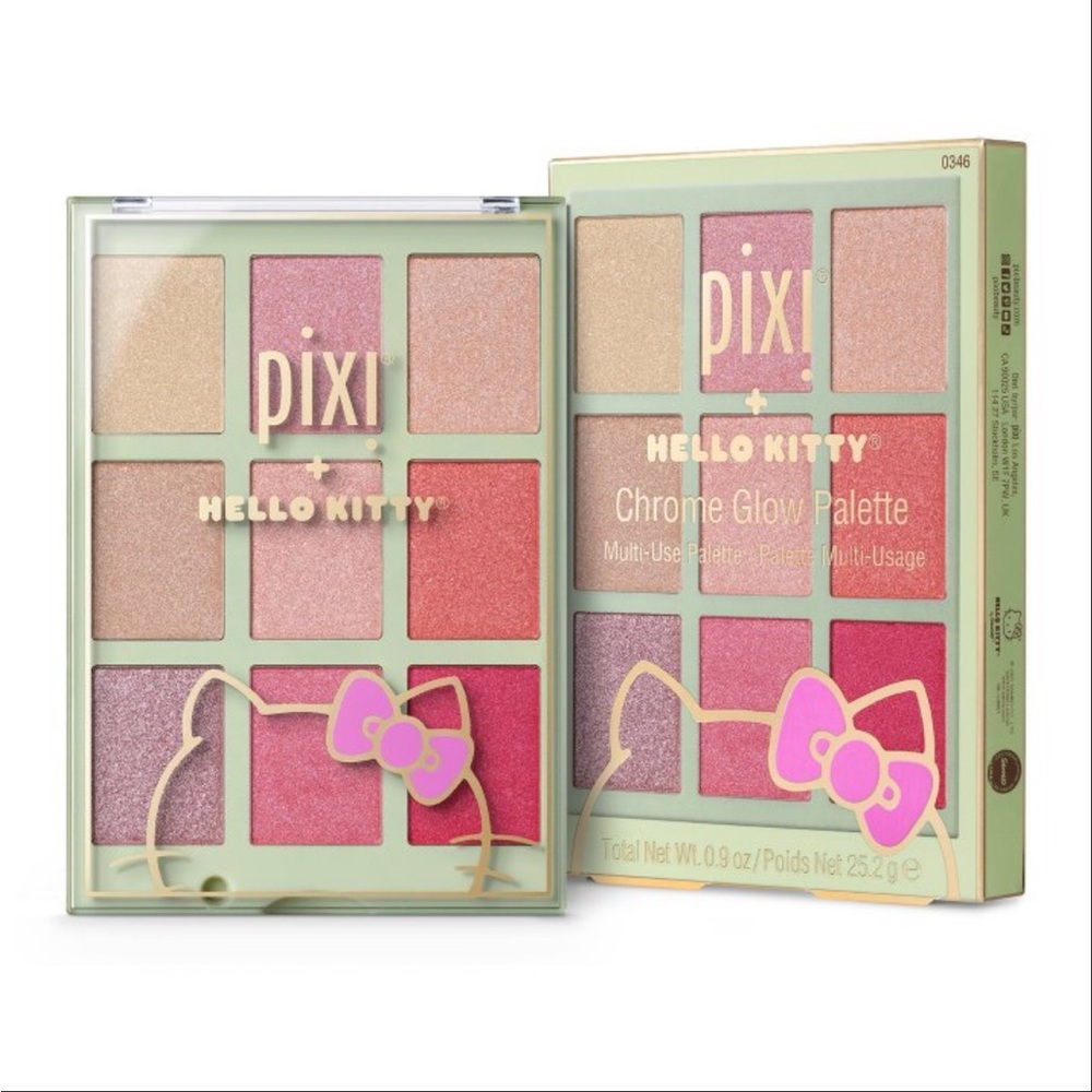 Pixi + Hello Kitty Chrome Glow Palette Multi-Use Palette Eyes Cheeks Lips NIB - Picture 5 of 12